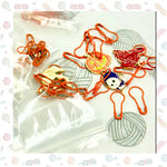 Holiday Enamel BOR marker and 5 Coordinating Locking Stitch Markers, Qty 6