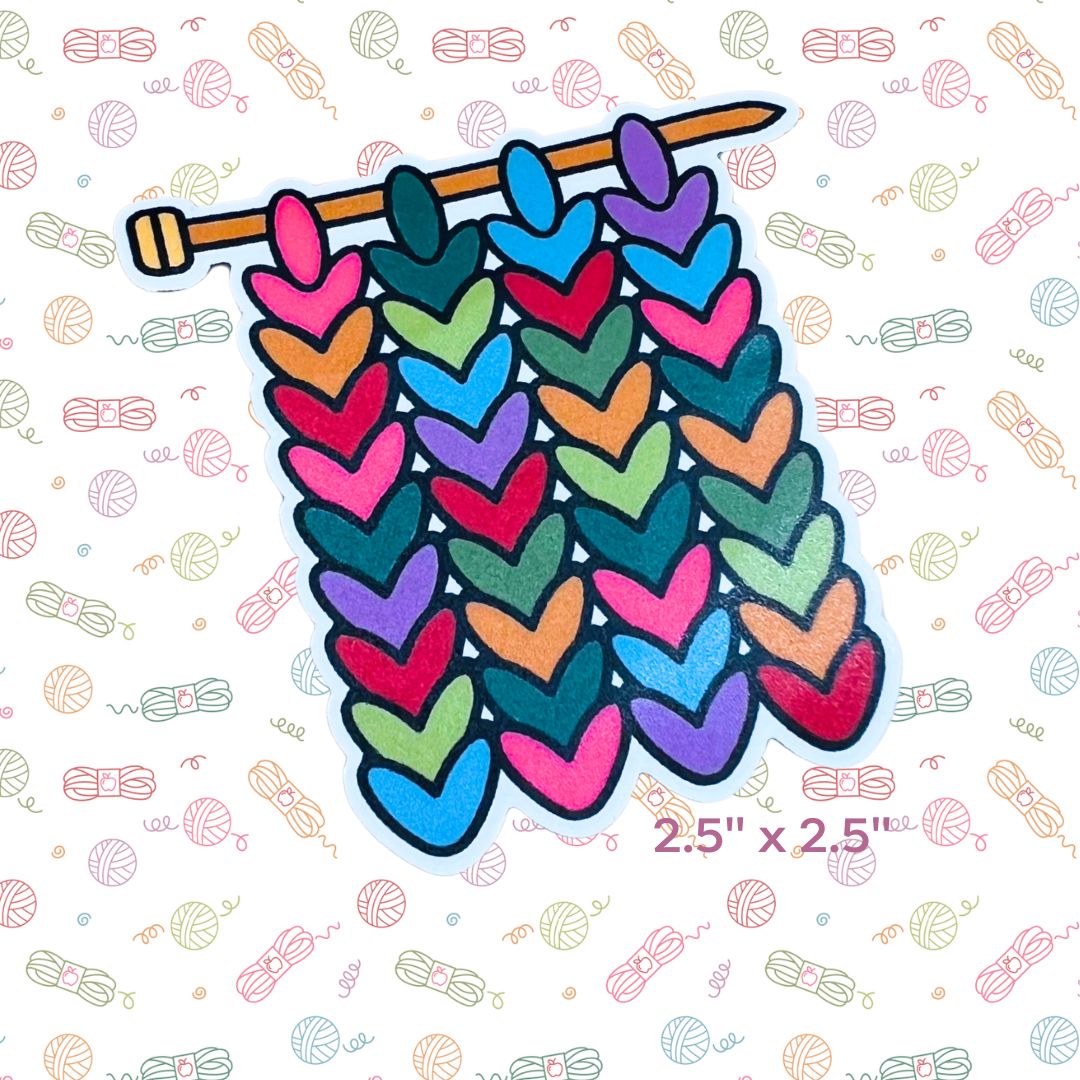 Knitting & Crochet Vinyl Stickers – Waterproof Yarn Stickers