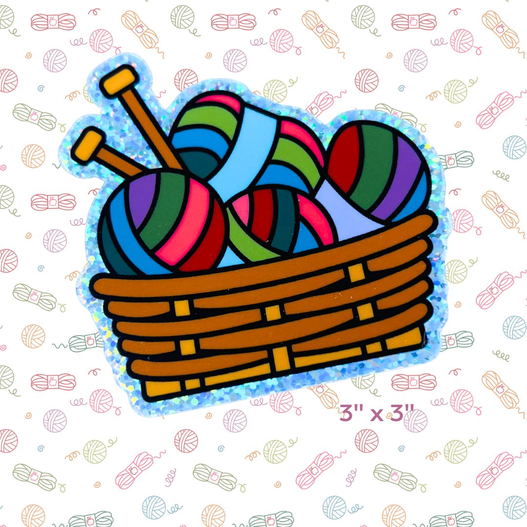 Knitting & Crochet Vinyl Stickers – Waterproof Yarn Stickers
