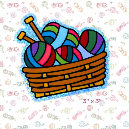 Knitting & Crochet Vinyl Stickers – Waterproof Yarn Stickers