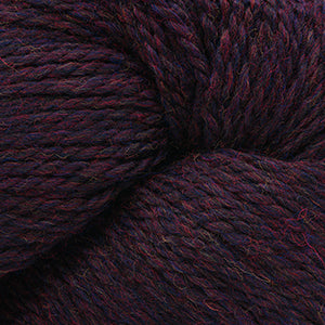 Eco + by Cascade Yarns - Close-up of dark purple yarn with red speckles