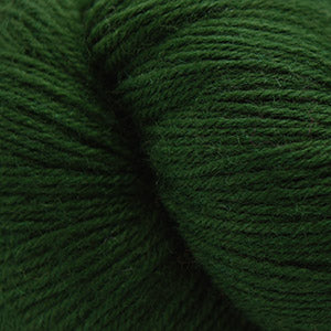 Close-up of dark green yarn
