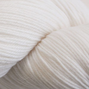 Close-up of white yarn with a soft texture