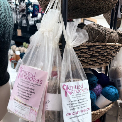 Knitted Knockers kits with yarn at Apple Yarns