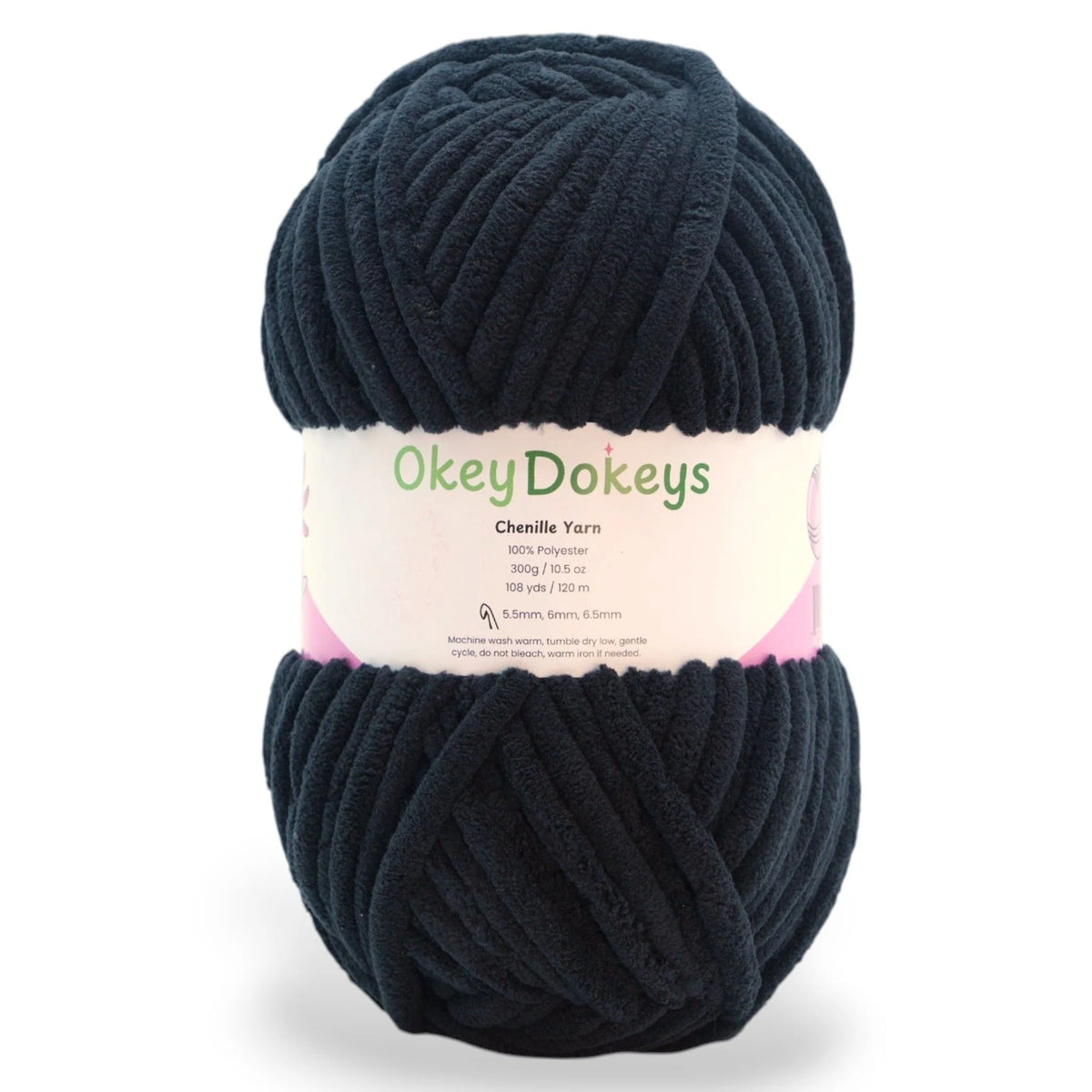 Okey Dokey Jumbo Velvet Chenille Yarn, #7, 300g