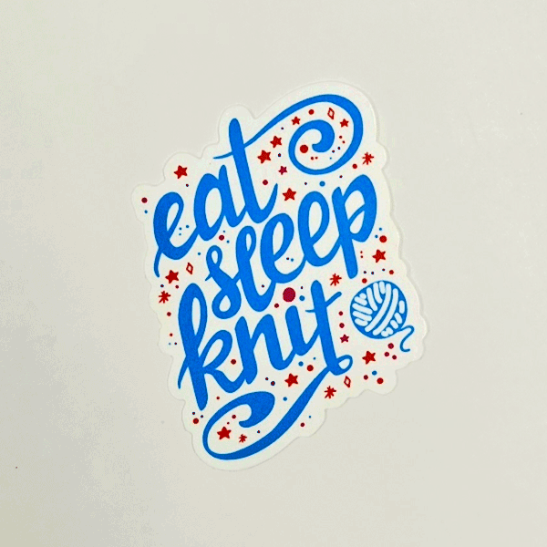 Knitting & Crochet Vinyl Stickers – Waterproof Yarn Stickers