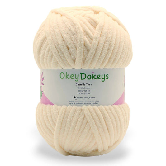 Okey Dokey Jumbo Velvet Chenille Yarn, #7, 300g