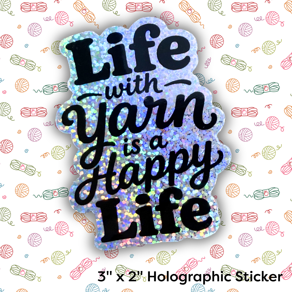 Knitting & Crochet Vinyl Stickers – Waterproof Yarn Stickers