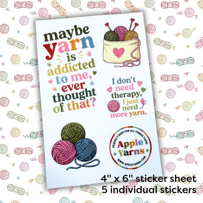 Knitting & Crochet Vinyl Stickers – Waterproof Yarn Stickers